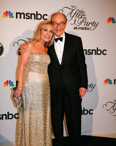 Alan Greenspan med familie i billedet
  