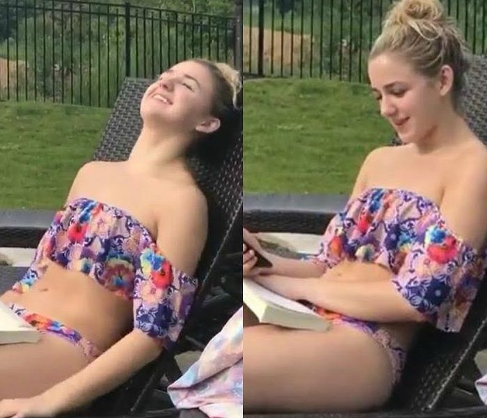 Chloe Lukasiak in bikini (Source: YouTube) .