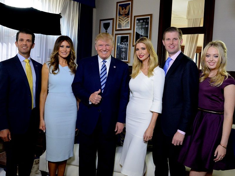 Donald Trump, Donald Trump Jr., Melania Trump, Ivanka Trump, Eric Trump, Tiffany Trump - Married ...