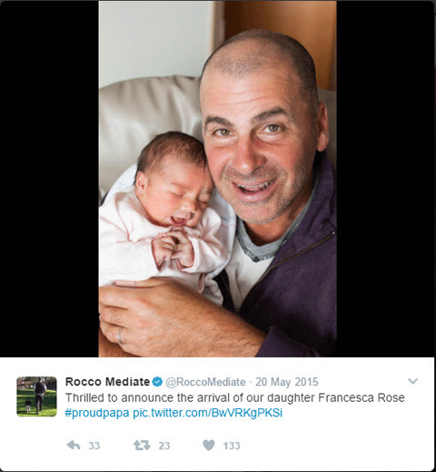 Her daughter’s husband, Rocco Mediate(Source: Twitter). 