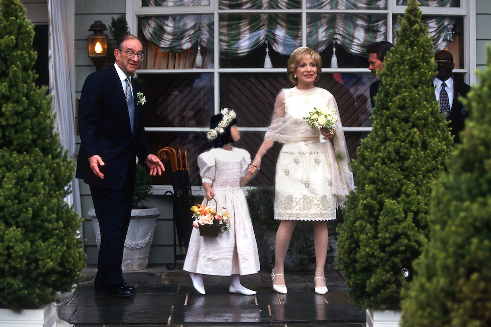 Mitchell and Alan Greenspan wedding day). source: ecelebrityfacts (Andrea M...