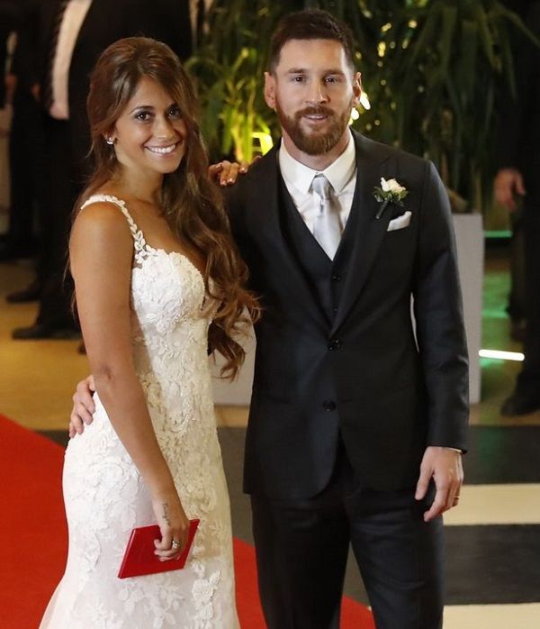 Barcelona star Lionel Messi and his wife Antonella Roccuzzo welcomed