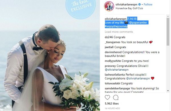 Sam Dekker and Olivia Harlan have hitched! They collected ...