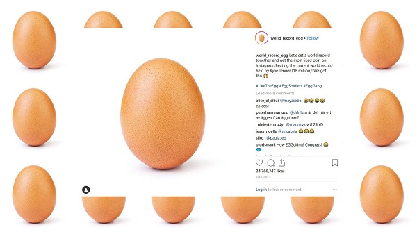 Unbelievable! A hen’s egg breaks Kylie Jenner’s record of the most liked image on Instagram!