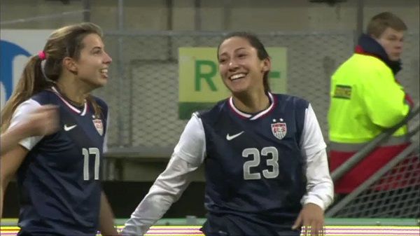 Christen Press și Tobin Heath