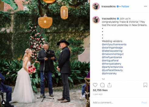 Trace Adkins and Victoria Pratt exchange their “I dos” in New Orleans ...