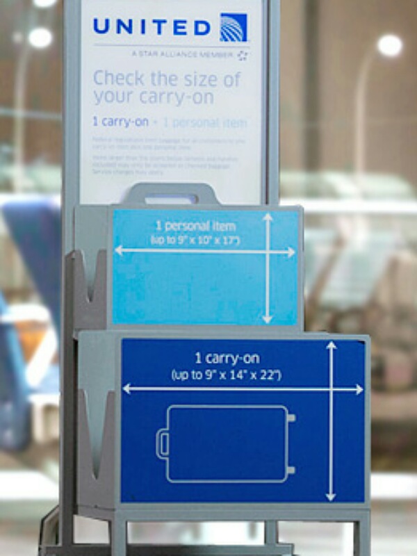 united cabin baggage size