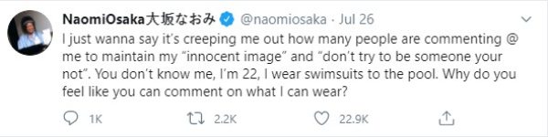 It's Creeping Me Out: Naomi Osaka Upset on Criticism for Swimsuit
