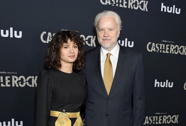 Gratiela Brancusi and husband Tim Robbins (Source: The Mirrror). 