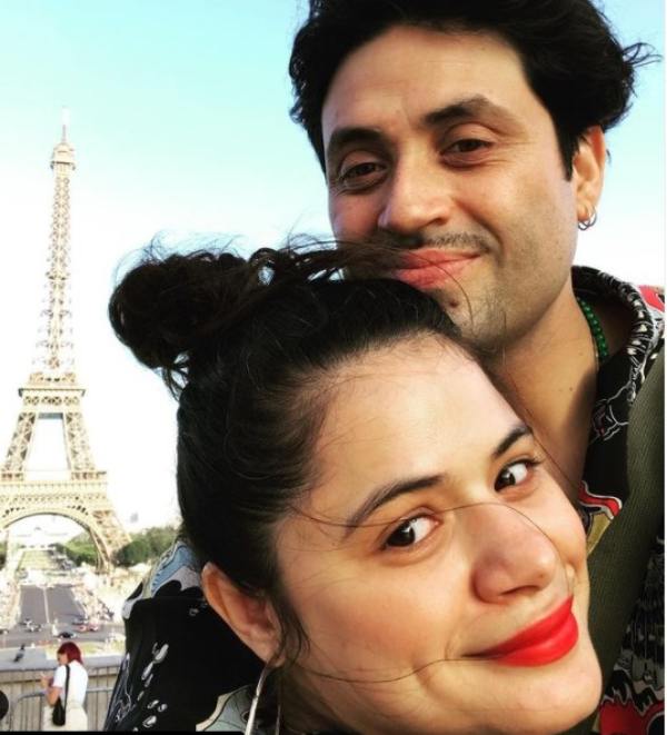 Melonie Diaz and her husband in Paris (Source: Instagram). 