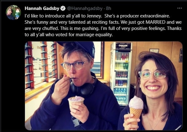 Lesbian Hannah Gadsby is married! Find out about her wedding and wife
