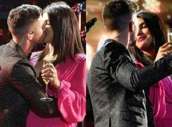 Married Couple Nick Jonas and Priyanka Chopra kissing at ...