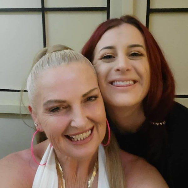 Angela Deem looks a bombshell after losing 90 lbs through liposuction! Angela Deem with her friend