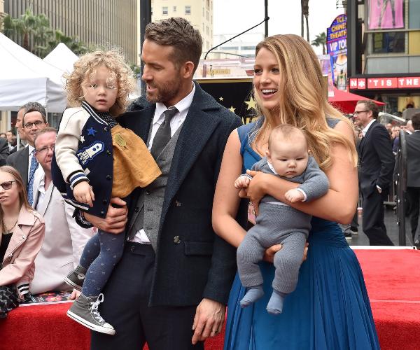 Blake Lively with her husband and children