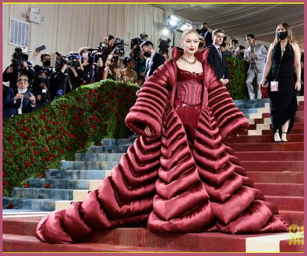 Gigi Hadid Gives Versace Vision in Red at the Met Gala! – Married Biography