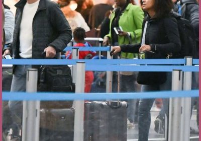 Andrew Shue and Marilee Fiebig Fly Out of NYC Together in a Rare Public Appearance!